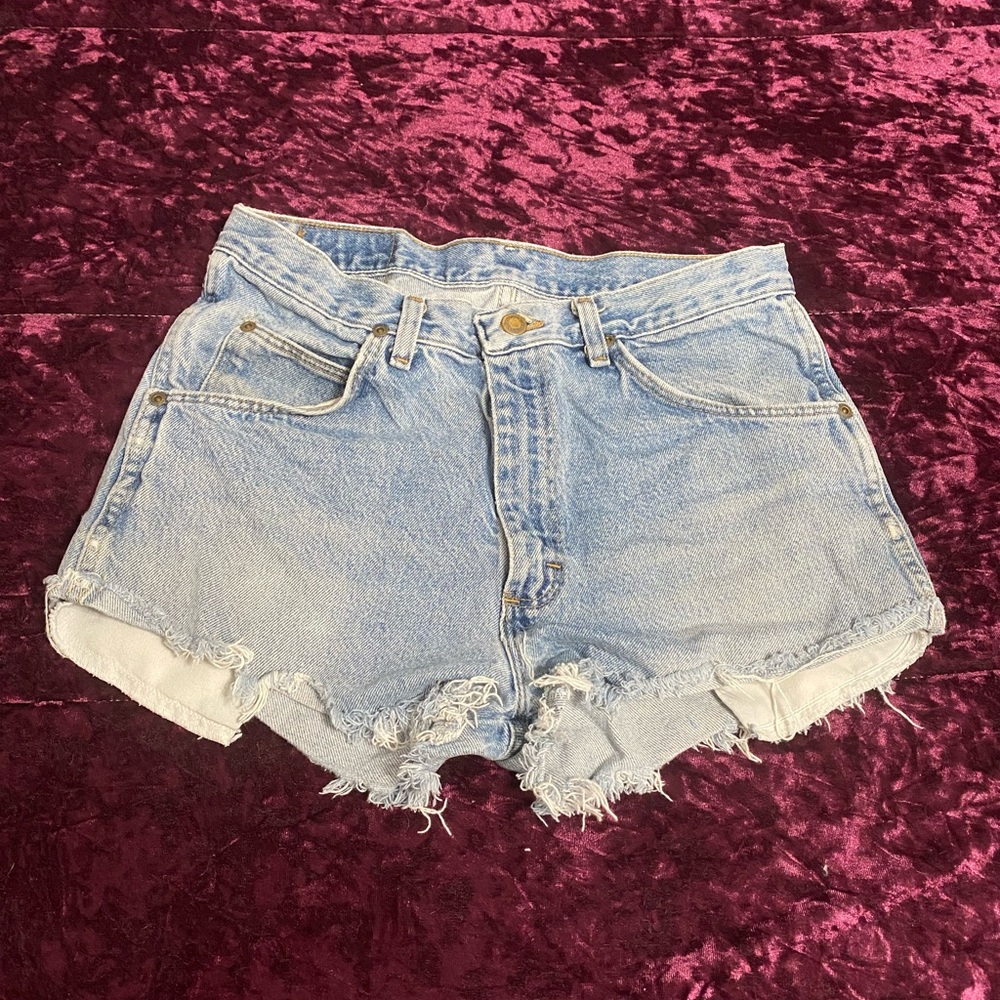Women's denim wrangler shorts